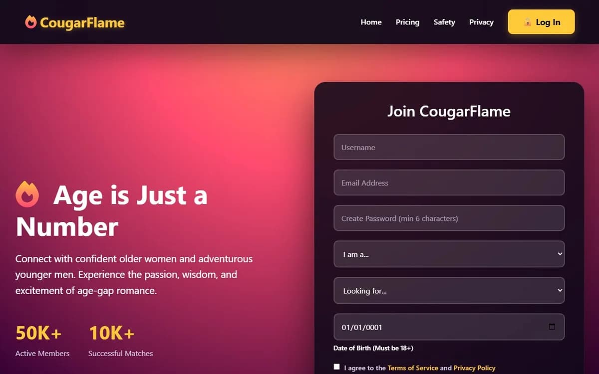 CougarFlame homepage
