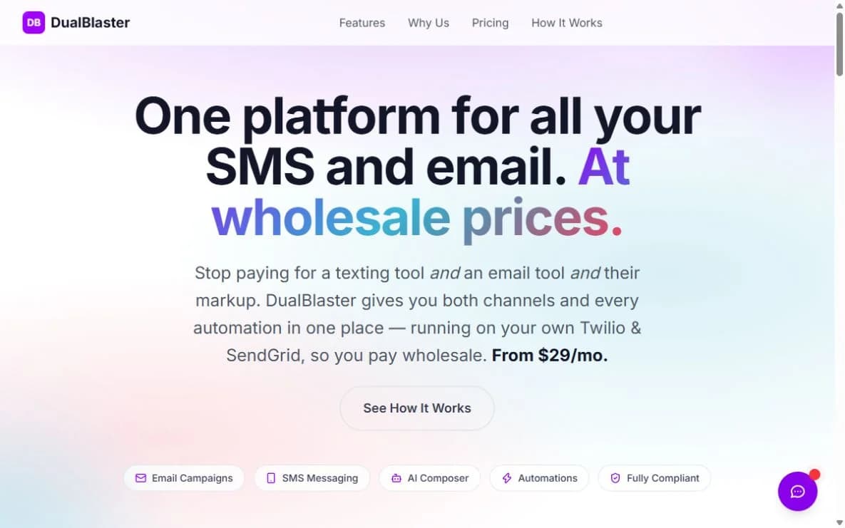 DualBlaster website screenshot